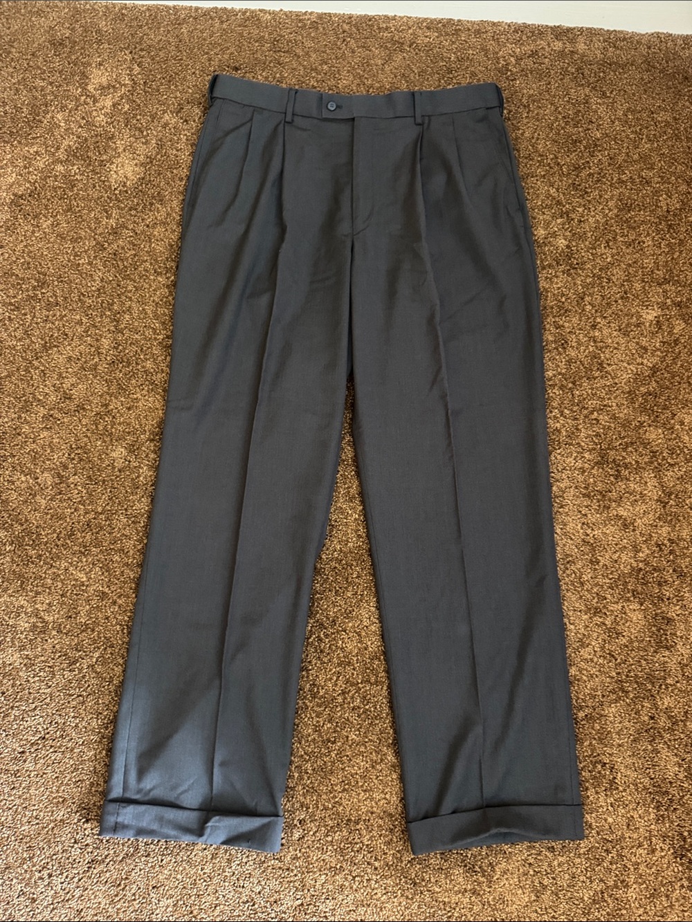Louis Raphael Men's Dark Gray Dress Pants